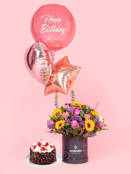 Arreglos de Flores con Globos para Cumpleaños Archives - Tienda Un