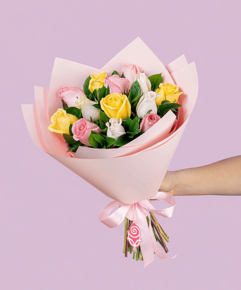 ramo-de-rosas-amarillas-con-rosadas