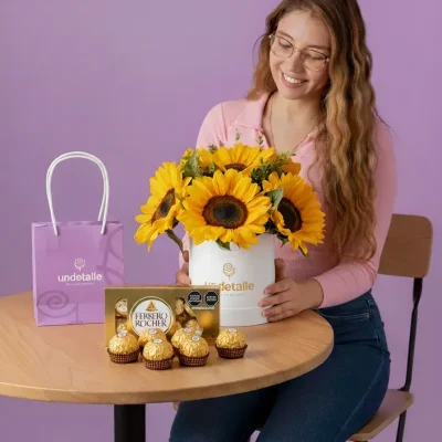 arreglo-de-6-girasoles-con-chocolate-ferrero-rocher