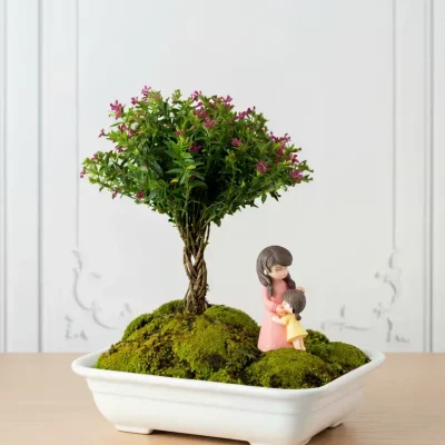 bonsair-de-arbol-de-felicidad-y-muñeca-de-mamá bonsair-de-arbol-de-felicidad-y-muñeca-de-mamá