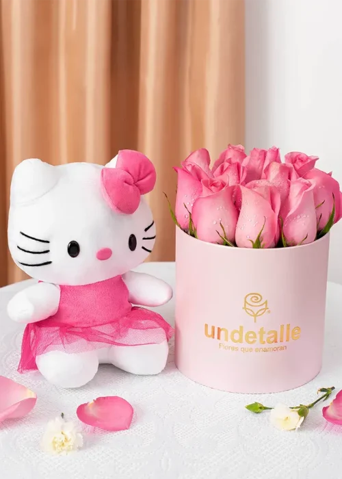 Box de Hello Kitty con Flores
